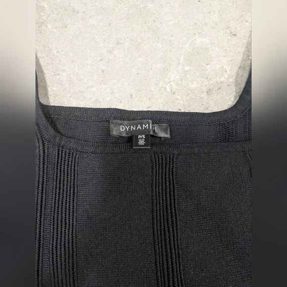 Dynamite Black Ribbed Tank Top - Picture 2 of 5